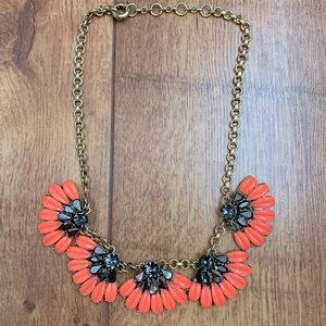 J.Crew Statement Necklace with Coral fans